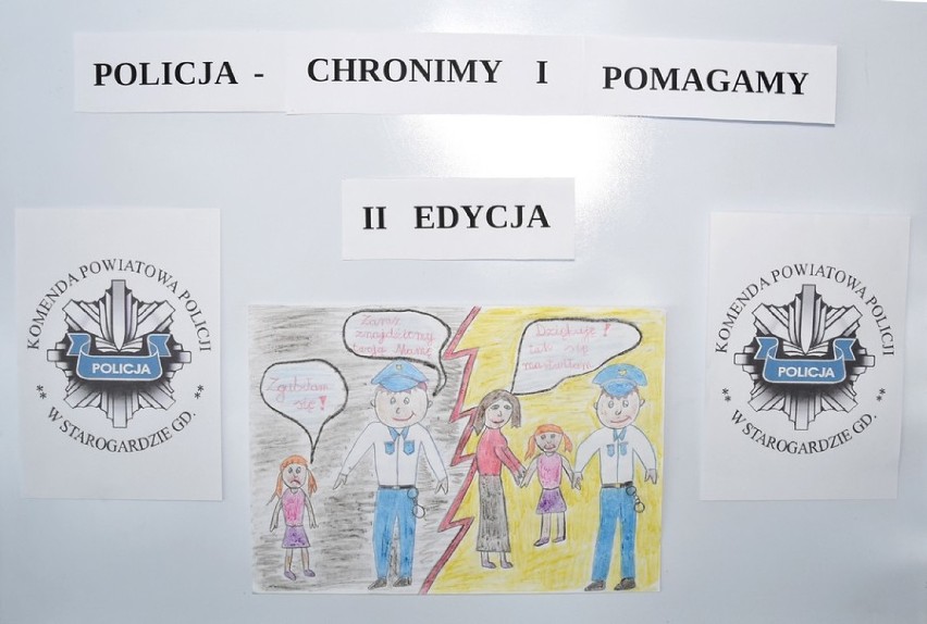 Powiat starogardzki. Uczniowie z 22 szkół wzięli udział w konkursie "Policja - chronimy i pomagamy" ZDJĘCIA, FILM