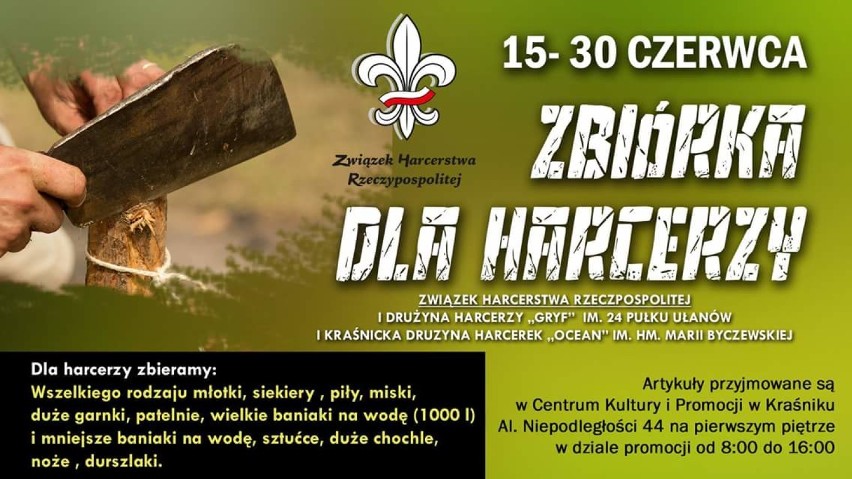 Trwa akcja pomocy dla drużyn harcerzy z Kraśnika