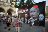 Kraków. Młoda Lewica protestowała na Rynku przeciwko zmianom w edukacji i pomysłom ministra Czarnka