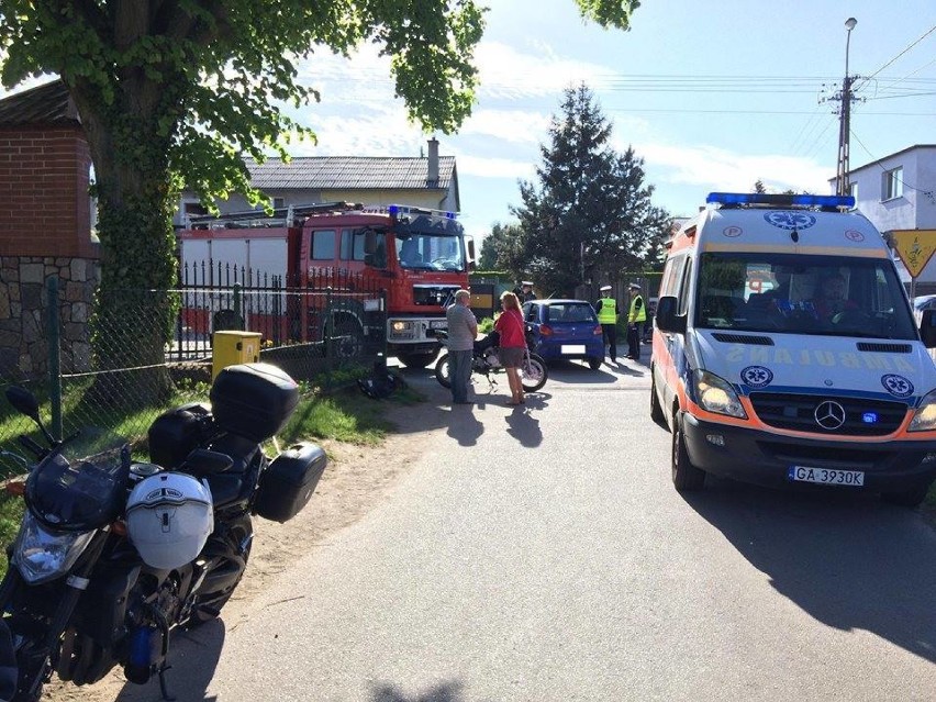 Wypadek motocykla w Pierwoszynie (maj 2018)
