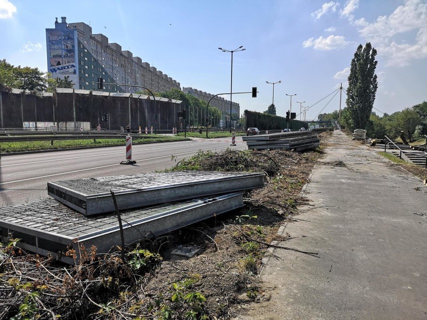 Rejon ulicy Opolskiej, budowa linii tramwajowej na Górkę...
