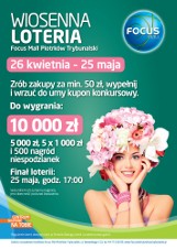 Wiosenna Loteria w piotrkowskim Focus Mall trwa. Główna nagroda to 10 tys. zł