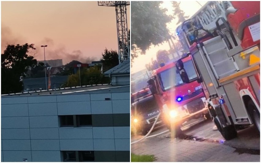 Pożar opuszczonego budynku we Włocławku