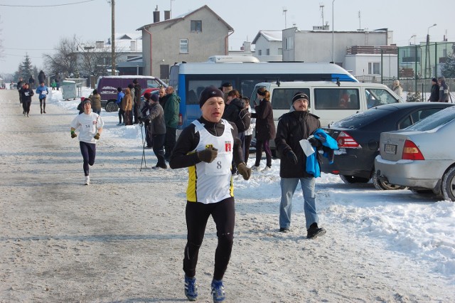 Bogdan Cebula na trasie biegu o Grand Prix Sztumu