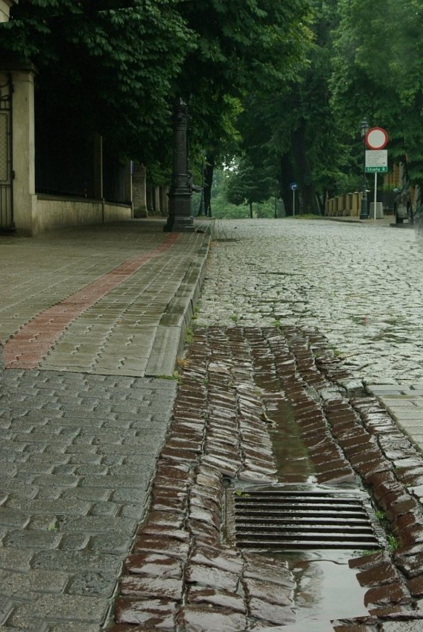 Kanalizacja deszczowa działa. Fot. Agnieszka Szafirska