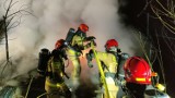 Pożar pustostanu przy ulicy Kopiec z Radomsku. Ogień gasiły trzy jednostki straży. ZDJĘCIA
