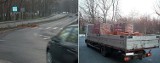 Ul. Parkowa: Ciężarówka gubiła cegły na drodze