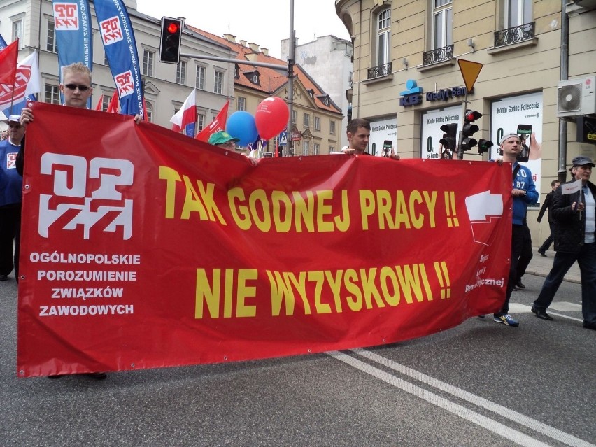 "Tak godnej pracy! Nie wyzyskowi!" Fot. Ewa Krzysiak