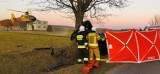 Śmiertelny wypadek pod Namysłowem. Audi uderzyło w drzewo, nie żyje 35-letni kierowca