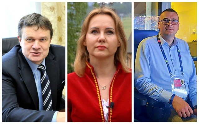 W Krynicy-Zdroju o stanowisko burmistrz konkurować będą (od lewej): Dariusz Reśko - burmistrz w latach 2010-2018, Iwona Grzebyk-Dulak - krynicka radna od 2018 r. oraz Piotr Ryba - aktualny burmistrz
