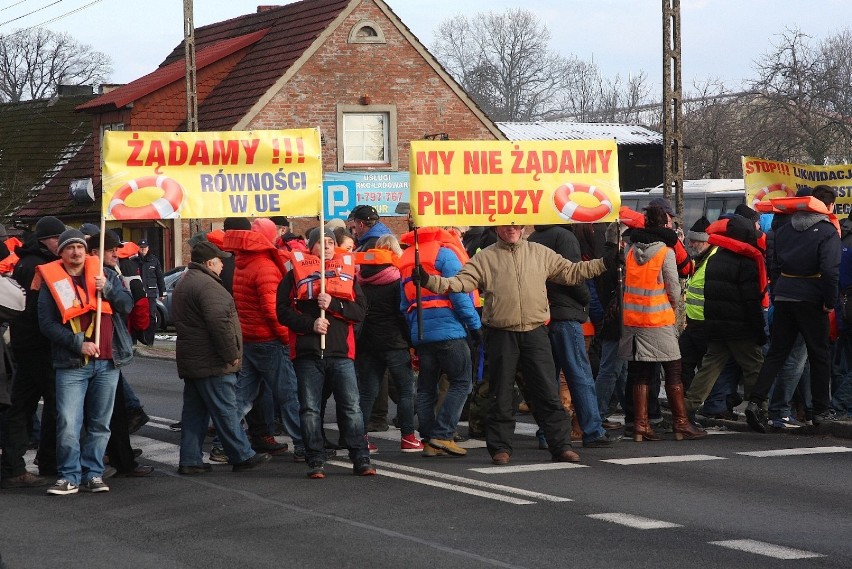 Armatorzy protestowali w Warszkowie