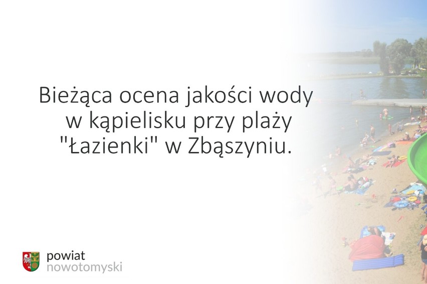 Bieżąca ocena jakości wody w kąpielisku przy plaży Łazienki...