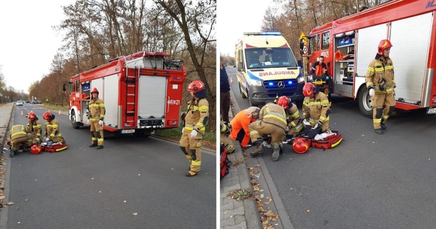 Wypadek na ulicy Zakładowej w Dąbrowie Górniczej...