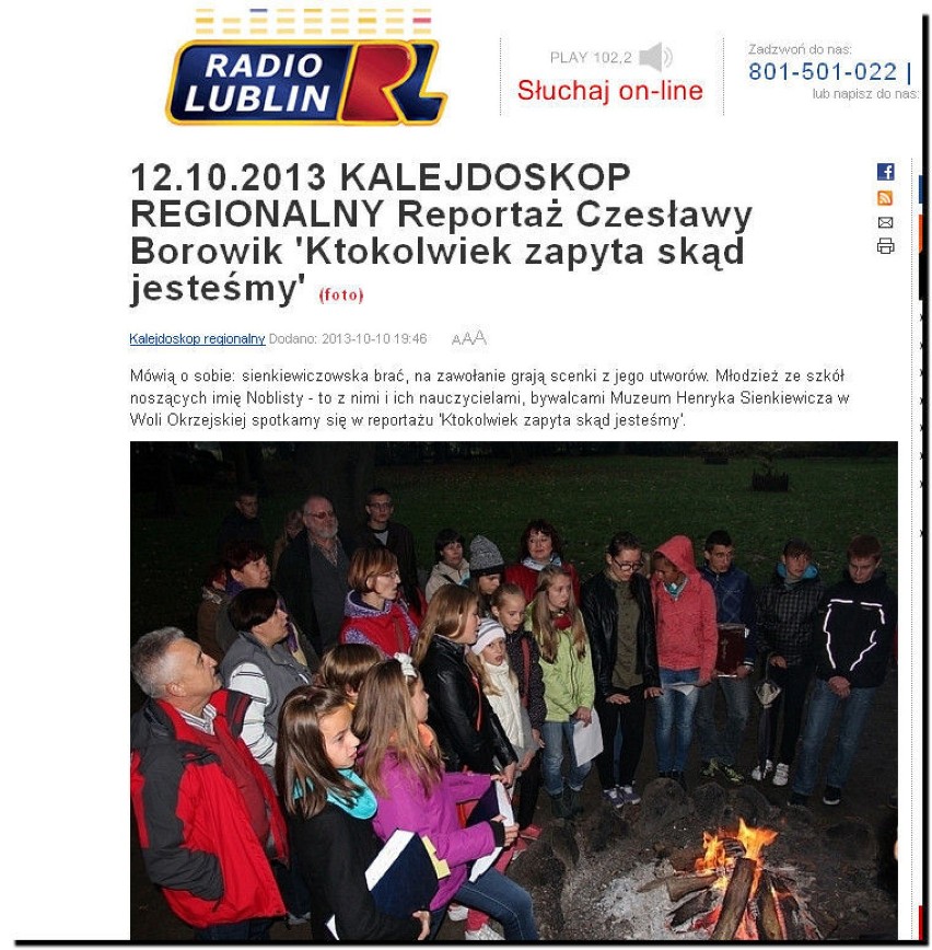 Strona reportażu "Kalejdoskop regionalny"