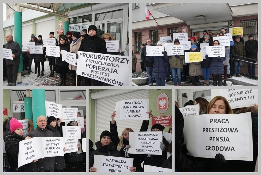 Protest pracowników prokuratur rejonowej i okręgowej we...