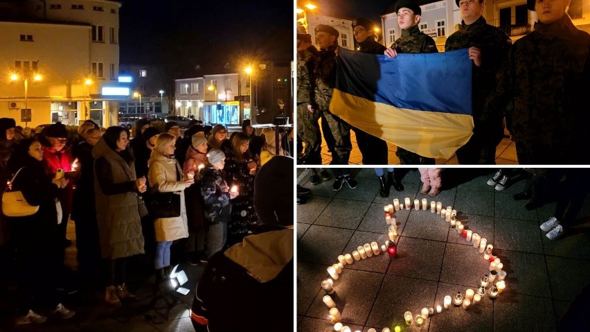 Wągrowiec solidarny z Ukrainą. Na Rynku odbyło się specjalne spotkanie w rocznicę rosyjskiej 