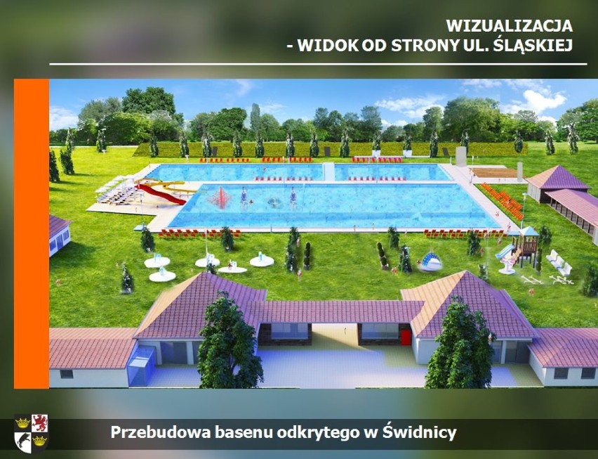 Miasto zajmie się przebudową basenu letniego. Kiedy? Nie wiadomo, ale tak ma wyglądać! (WIZUALIZACJE)