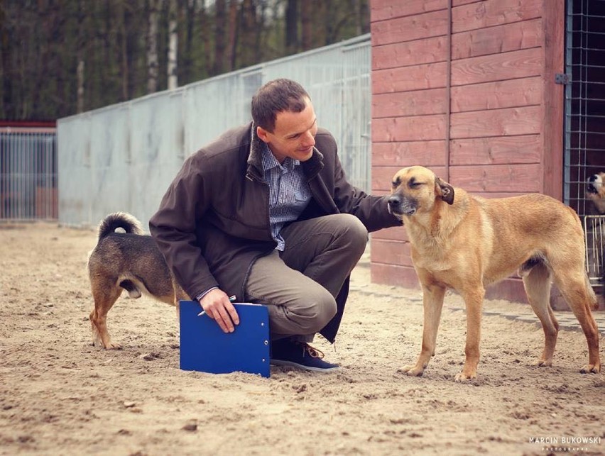 Łukasz Balcer, prezes TOZ i kierownik schroniska dla bezdomnych zwierząt w Celestynowie