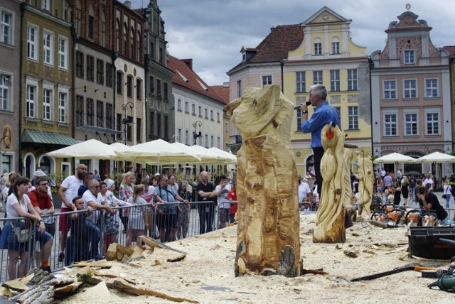 W niedzielę, 5 lipca w ramach Jarmarku Świętojańskiego na Starym Rynku w Poznaniu, przed domkami budniczymi odbywają się zawody Speed Wood Carving, czyli konkurs rzeźbienia w drewnie. Zawodnicy mierzą się w takich konkurencjach, jak &quot;Ostre Cięcie&quot; - obr&oacute;bka piłą oraz &quot;Wysokie napięcie&quot; - obr&oacute;bka elektronarzędziami. Gotowe dzieła będzie można podziwiać do 19 lipca.

Kolejne zdjęcie ---&gt;