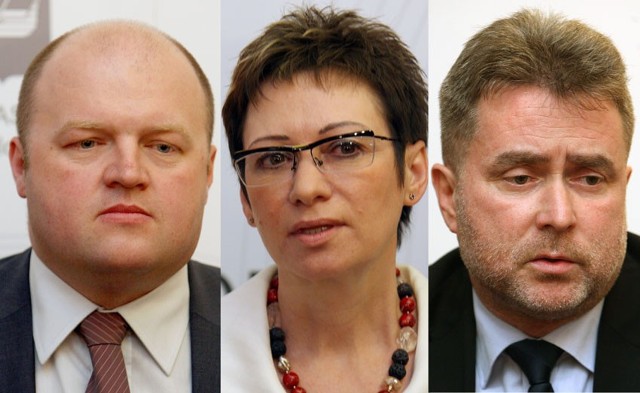 Arkadiusz Banaszek, były wiceprezydent Łodzi, Agnieszka Nowak, wiceprezydent Łodzi, Marek Cieślak, pierwszy wiceprezydent Łodzi