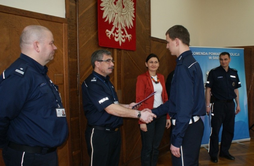 Policjanci przyjęci w do śremskiej komendy [ZDJĘCIA]