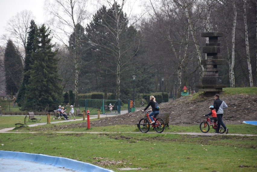 Pełno spacerowiczów w Parku Śląskim. Czy to bezpieczne?