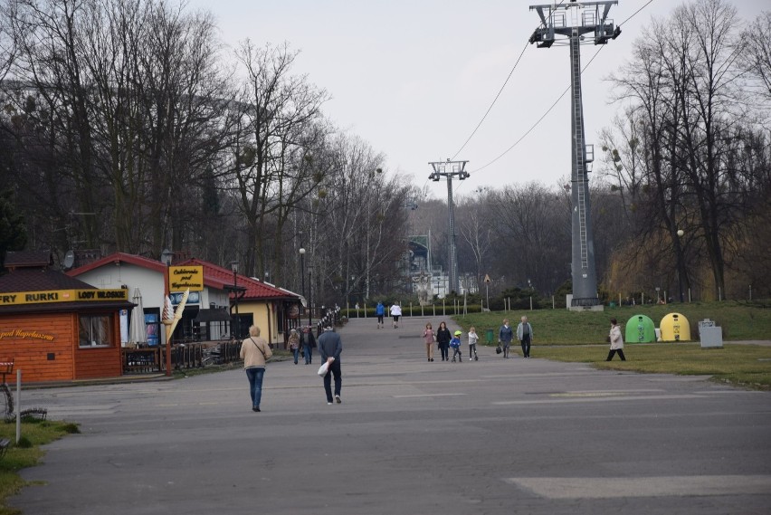 Pełno spacerowiczów w Parku Śląskim. Czy to bezpieczne?