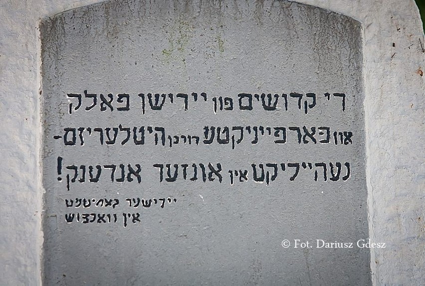 Rabin z Nowego Jorku przyjechał do Głuszycy z okazji zakończenia prac na cmentarzu w Kolcach