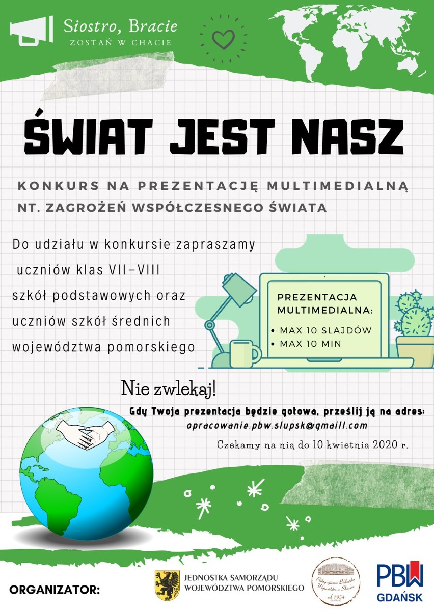 Pedagogiczna Biblioteka Wojewódzka Filia nr 2 w Człuchowie zaprasza do udziału w konkursach