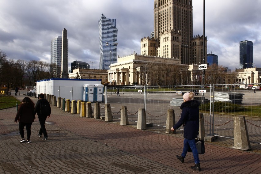 WOŚP 2018, Warszawa. Na pl. Defilad rozpoczęła się budowa...