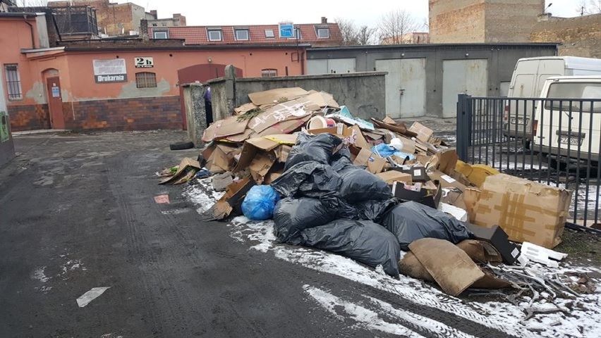 Sterty śmieci przy ul. Parkowej w Żarach. Kto za to odpowiada? [ZDJĘCIA]