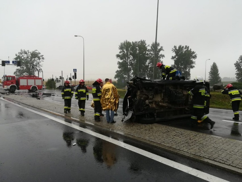 Wypadek w Kończewicach. Jedna osoba trafiła do szpitala...