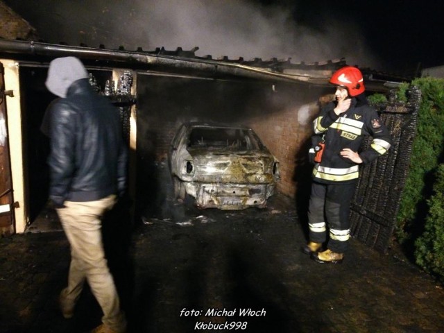 Pożar samochodu w powiecie kłobuckim