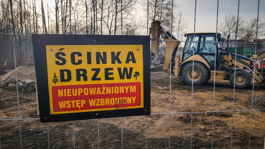 Park przy UE w Lesznie w połowie grudnia 2020