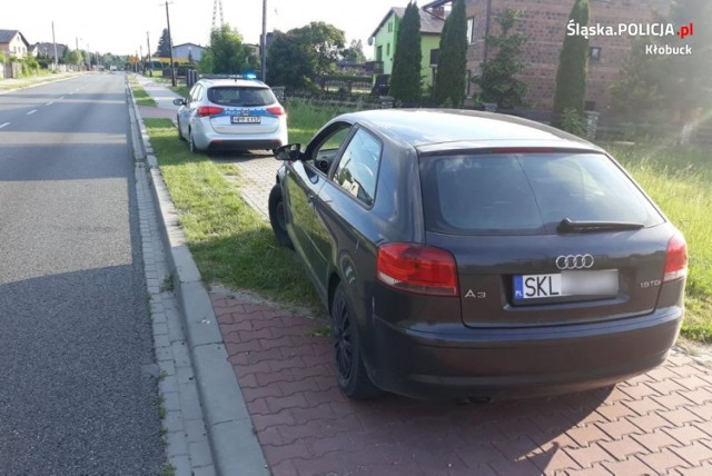 Policja Kłobuck. Audi jechało 116 km/h w terenie zabudowanym. Zostało zatrzymane po pościgu