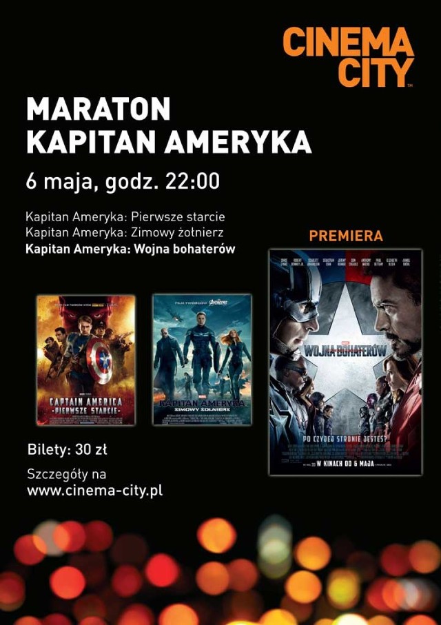 Cinema City: Maraton filmowy z Kapitanem Ameryka - mamy bilety!