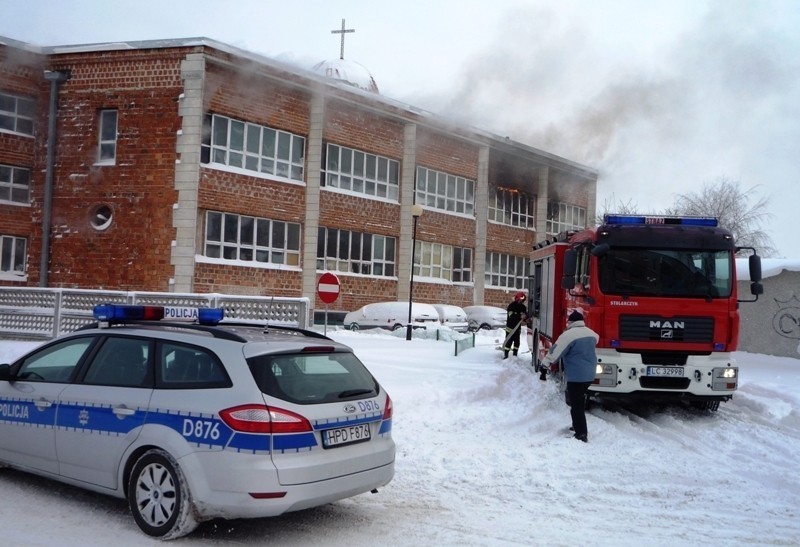 Chełm: W stolarni przy kościele wybuchł pożar