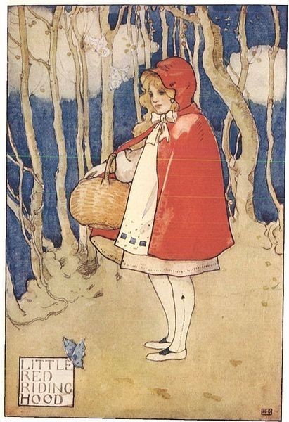 Źródło: http://commons.wikimedia.org/wiki/File:Little_Red_Riding_Hood_-_Project_Gutenberg_etext_19993.jpg