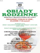 Obiady rodzinne w Hotelu - Zajeździe pod Szyszkami