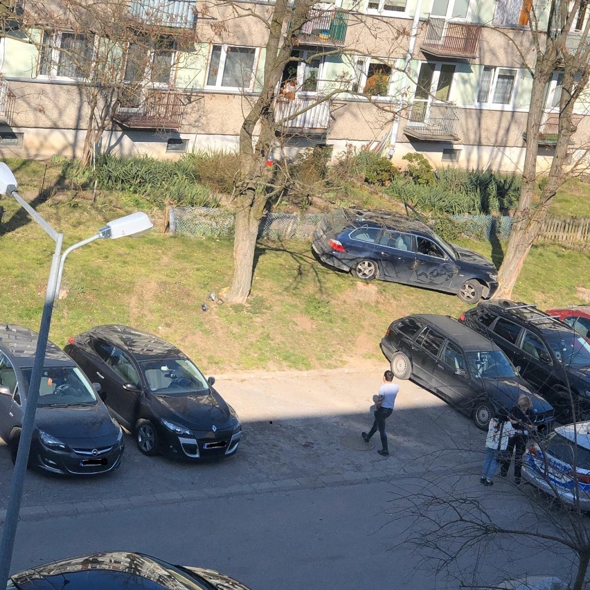 Wypadek bmw przy ul. Leszka Czarnego w Radomsku