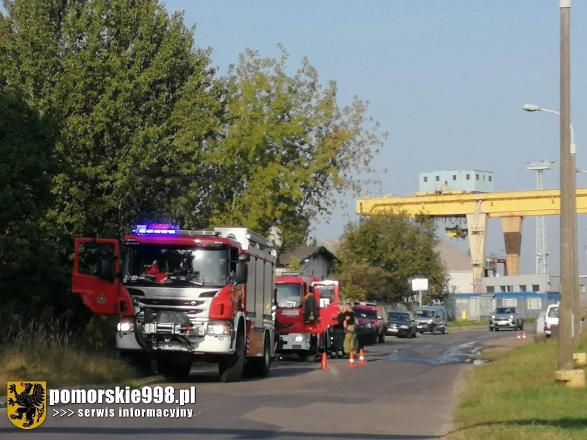 Pożar pustostanu przy ul. Wiślnej w Gdańsku. 23.09.2020 r.