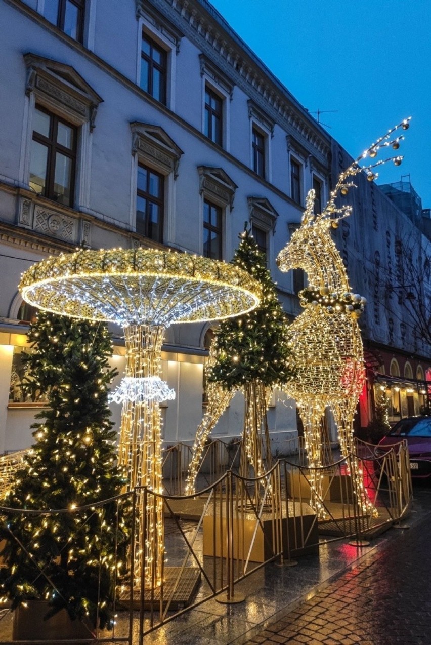 Iluminacja świąteczna w Łodzi. Rozpoczęły się prace nad montażem iluminacji na ul. Piotrkowskiej. Zobacz jak wyglądała wcześniej