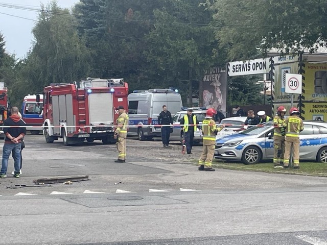 Wypadek na skrzyżowaniu ulic Szczepaniaka i Husarskiej w Kielcach
