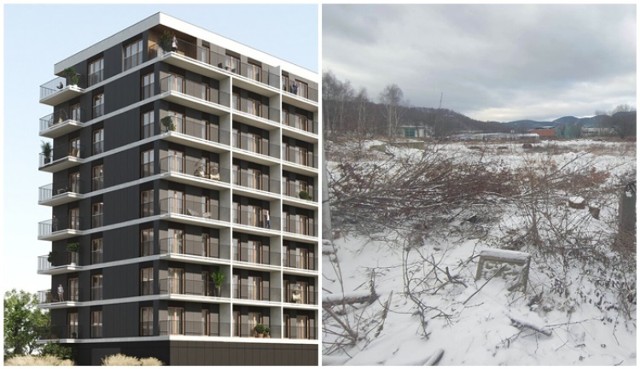 [*]Planowany kompleks mieszkaniowy przy ul. Skarżyskiej 3 miał się składać początkowo z dwóch budynków. 