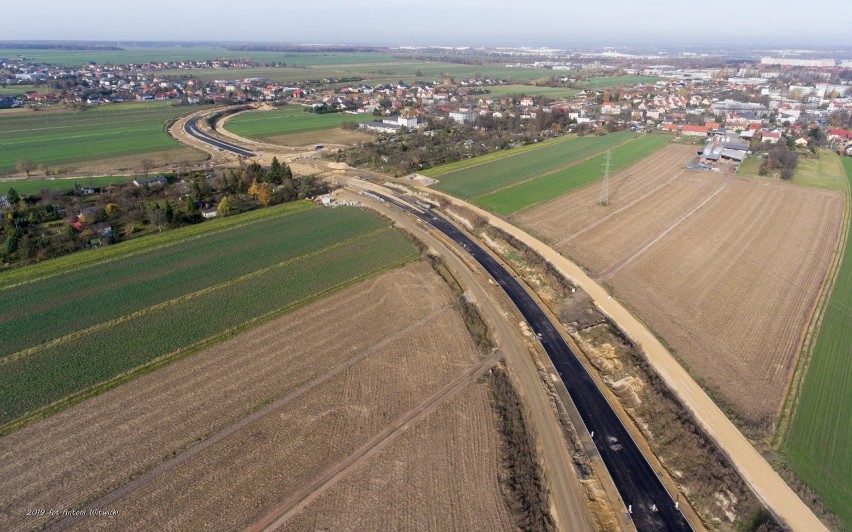 Zachodnia obwodnica Gliwic w budowie - tu rejon ogródków...