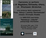 Spotkanie w Bibliotece "Przystań z Kulturą" z dr Żółtowską-Sikorą i dr Skrobotem