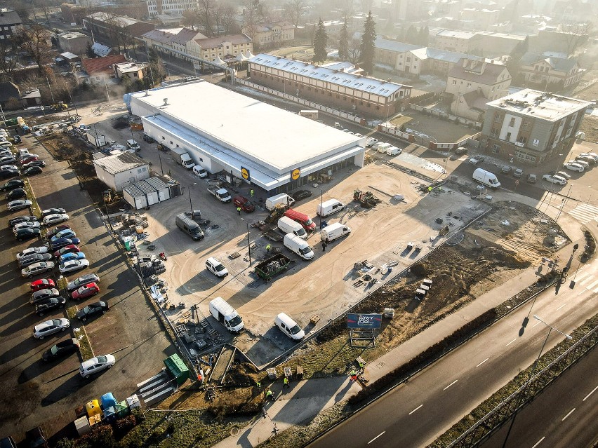 Nowy, powiększony Lidl na Antoninach w Lesznie będzie otwarty jeszcze w styczniu