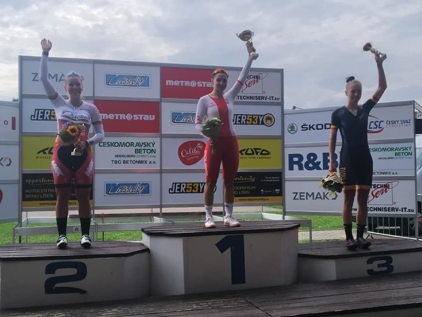 Nikola Wielowska na 1. miejscu, czeskie Brno, lipiec 2020