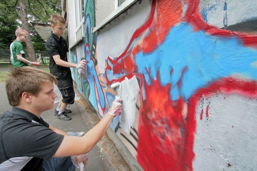 Kraków: warsztaty graffiti dla gimnazjalistów z Krowodrzy Górki [ZDJĘCIA]