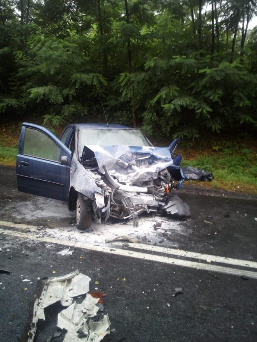 Wypadek śmiertelny w Redzeniu na drodze z Sieradza do Burzenina ZDJĘCIA